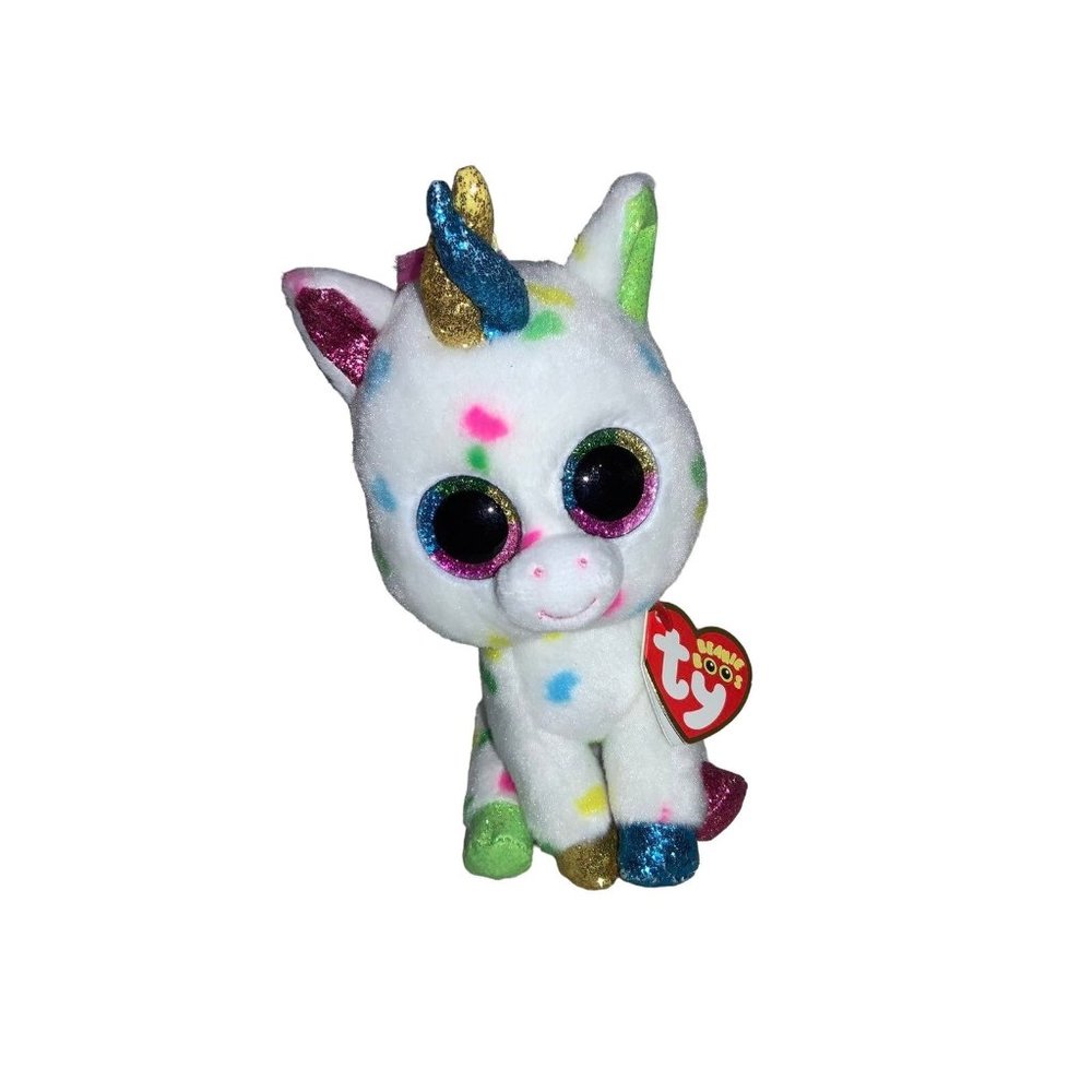 TY Beanie Boos - Harmonie the Unicorn Speckled (Glitter Eyes) Small Plush